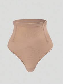 SHEIN Women's High Elastic Seamless Shaping Underwear Briefs - Coral Pink - View 8