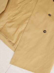 Aveloria Modichic Französischer Retro Europäischer & Amerikanischer Stil Gürtelschnallen Dekor Mittellanger Trenchcoat - Khaki - Übersicht 7