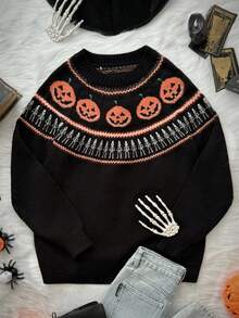 Whyspr Halloween Knits And Sweatshirts Limited Halloween Plus Size Sweaters Fall Winter Cloth For Women Autumn - Multicolor - View 5