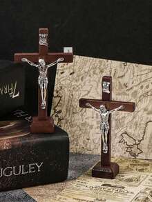 1 件手工木制十字架底座装饰，天然木色装饰，适用于客厅和家居万圣节装饰、返校墙面装饰、卧室窗帘圣诞装饰波西米亚风格房间装饰秋季装饰 - 原木色 - 查看 8