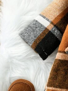 Souflis Souflis Baby Boy/Girl Elegant Vintage Plaid Overcoat, Elegant Clothing With Vintage Plaid, Baby & Toddler Clothing, Suitable For 3 Months To 3 Years Old Children Fall Winter