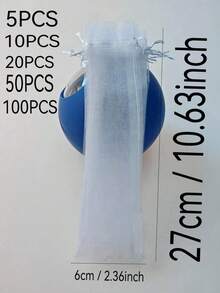 5/10/20/50/100个复古时尚范儿包装袋,礼品包装袋,礼品袋,居家日用品,尼龙袋,收纳袋,小包装袋,节庆派对用品,婚庆用品,礼品装饰包装,小包装袋 - 白色 - 查看 4