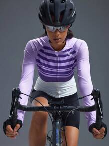 Powerista Women's Casual Sports Contrast Color Print Zip-Up Jacket