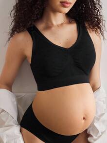 SHEIN BloomMama 1pc Seamless Maternity & Nursing Bra