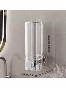 SHEIN 1Pc No Drill Wall Mount Soap Dispenser, Shower Gel/Shampoo Bottle Holder, Wall Mounted Hand Wash Liquid Pump Bottle