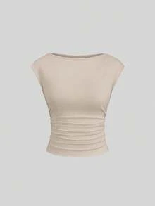 Sweetra 3件套性感露背透气吸湿排汗修身女式短袖上衣/T恤 - 彩色 - 查看 5