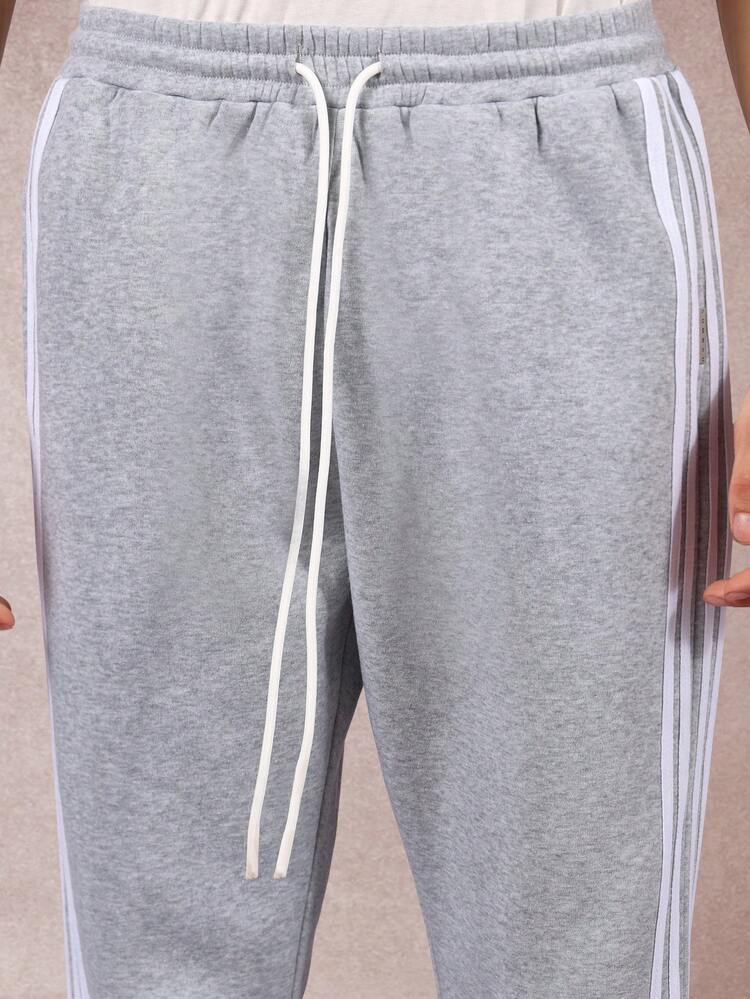 Wide Leg Flared Sweatpants With Side Stripes