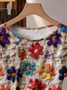 EMERY ROSE Conjunto de dos piezas de blusa de mangas de murciélago con estampado floral vintage y pantalones sólidos caqui para el Día del Maestro, Día de Regreso a Clases, Madre de la Novia, Elegante Atuendo para Eventos y Fiestas de Señoras, Talla Grande