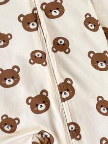 新生女婴可爱休闲卡通图案针织长袖睡衣