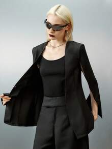 Airlisse Cloak Sleeve Open Front Blazer Fall Cloth For Women