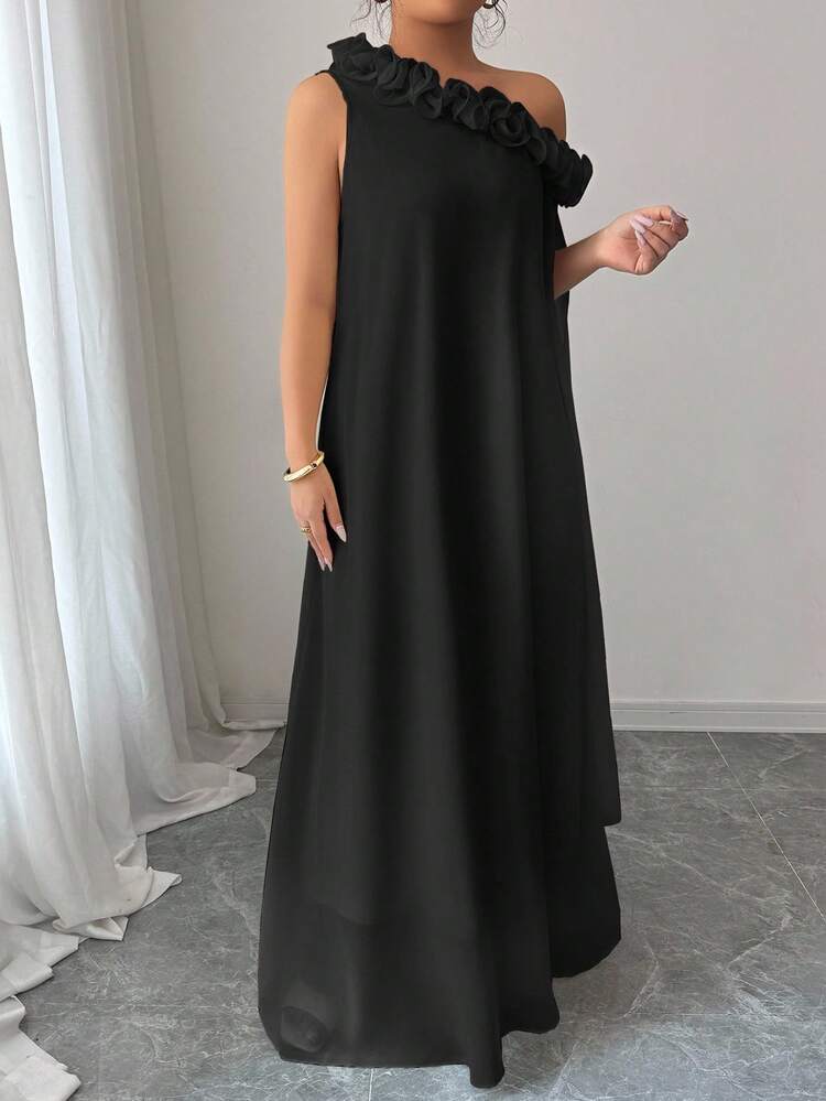 Elenzga Elegant Dress For Women - Black - View 4