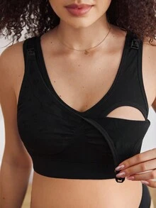 SHEIN BloomMama 1pc Seamless Maternity & Nursing Bra