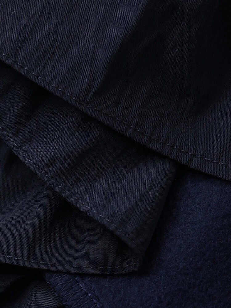 Baby Girl Ruffle Hem Korean Cartoon Letter Casual Dress