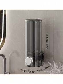 SHEIN 1Pc No Drill Wall Mount Soap Dispenser, Shower Gel/Shampoo Bottle Holder, Wall Mounted Hand Wash Liquid Pump Bottle