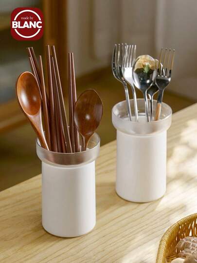 Madebyblanc 厨房筷子架沥水餐具笼收纳盒家用台面勺叉收纳架双层筷子筒筷子篮