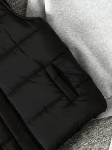 SHEIN 4 件套男童休闲运动服，包括连帽衫、背心、帽子、夹克，适合秋冬季休闲和校服 - 彩色 - 查看 4