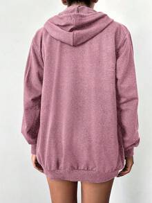 EURMUSE Bluza z kapturem zapinana na suwak, wykonana w 100% z bawełny