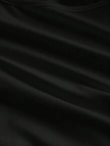SHEIN MOD 3件套女士褶皱休闲方领长袖T恤套装，保暖衣物，秋季女装，外出上衣，假日女装，新年装，深粉色上衣 - 珊瑚粉 - 查看 3