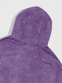 ROMWE MEN Street Life Sudadera con capucha estampada con copos de nieve para hombre, de manga larga, para otoño