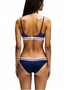 Tommy Hilfiger Tops de biquíni femininos - Azul marinho - Ver 2