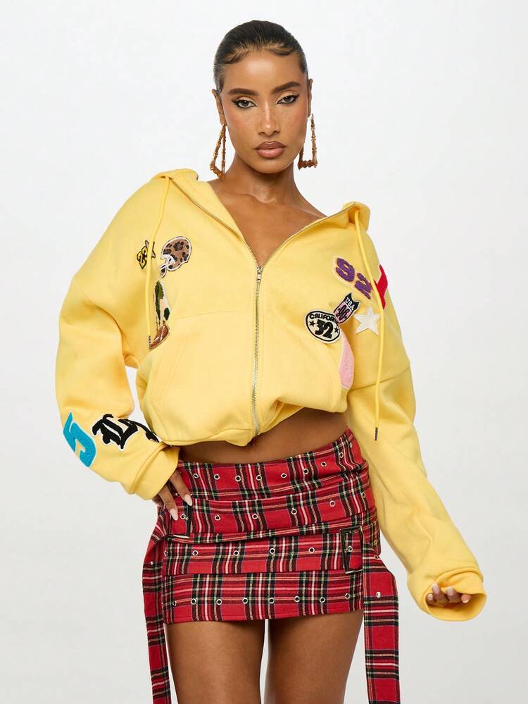 SUMWON WOMEN Plaid Mini Skirt With Studded Belt Detail