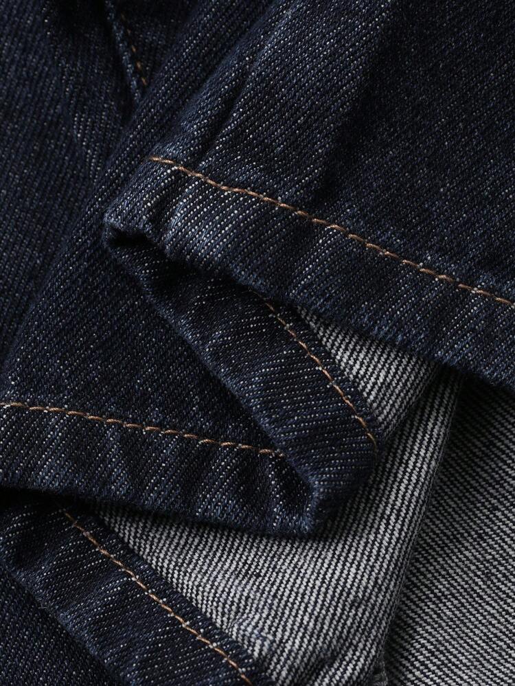 Autumn/Winter New Loose Casual Distressed Wash Waist Cinched Women Denim Suit