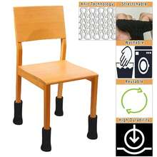 24 Pieces Of Chair Leg Socks Protective Cover-High Elastic Knitted Design, Scratch-Resistant Floor-Durable Furniture Floor Protective Cover, Very Suitable For Hardwood, Easy To Install, Suitable For Various Chair Foot Sizes - Multicolor - View 2