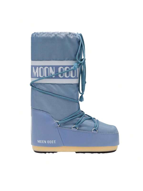 Moon Boot ICON LILAC NYLON Unisex Snow Boots Elephant Grey 80D1400440