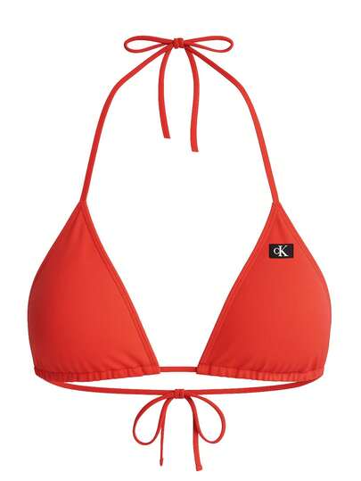 Calvin Klein Triangle Women Bikini Top Flaming Chilli