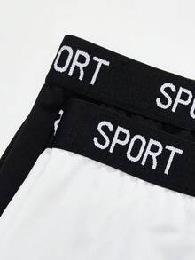 6件装青少年男童简约舒适字母弹力腰平角内裤