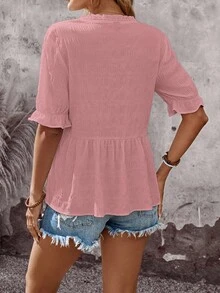 EMERY ROSE Women's Summers Vacation Going Out Top , Country Concert Cute - Dusty Pink - View 2