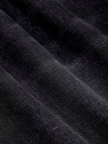 DAZY 男士秋季口袋直筒宽松休闲百搭牛仔裤 - 黑色 - 查看 6