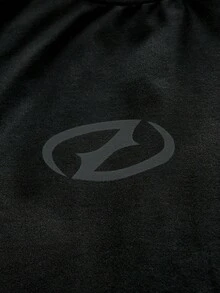 AXEPEAK 运动拼接开叉印花男士休闲宽松版型圆领短袖T恤 - 深灰色 - 查看 5