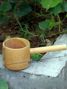 Zazumi 竹制水勺 - 手工制作的厨房勺，用于烹饪、园艺、葡萄酒和茶的多用途勺子，用于浇水、浇花、浇蔬菜，天然工艺礼物