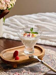 Cirelle 1个装轻奢简约冰淇淋杯冷饮糖水甜品碗酸奶水果沙拉布丁冰淇淋玻璃杯 - 無色 - 查看 6