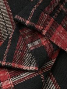 DAZY Men's Plaid Red And Black Pajama Bottoms, Spring/Summer, Fall, Winter - Red - View 3