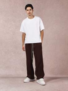 SUMWON Wide Leg Sweatpants Premium Athletic Jogger Drawstring Waist Loungewear Loose Fit Casual Winter Fall Sports Leisure Relaxed Bottoms