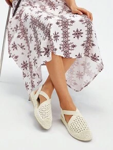 Styleloop Sandal Datar Kasual Wanita Tanpa Tali - Aprikot - View 5