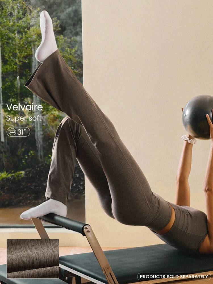 31" Softy Velvaire Ultra-High-Waisted Curved Seam Flared Leggings Pants Low Impact Yoga Pilates Daily Spring Summer