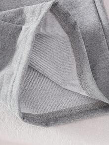 Genkimix Kids 少女韩版活力二合一长袖上衣和阔腿裤休闲两件套 - 灰色 - 查看 5