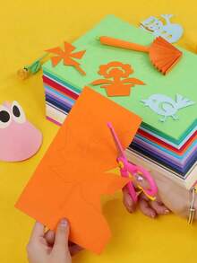 SHEIN 20/100 PCS Kertas Karton Tebal Berwarna A4 / Kertas Berwarna Tebal untuk Memotong Kertas, Koleksi Kertas Bertumpuk A4, Bahan Kertas Buatan Tangan, Kartu Ucapan Seni, Koran Tulisan Tangan - MultiWarna - View 6