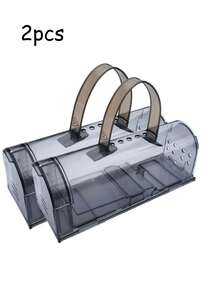 SHEIN 1 件装人性化捕鼠器 - 致命捕鼠器，适合室内外使用，宠物友好型，适用于狗和猫，蓝色塑料制成