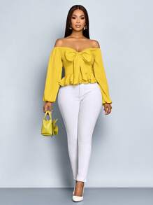 SOLERSUN Sexy Elegant Simple Xuân Thu Nữ - Màu Mù tạt vàng - Xem 3