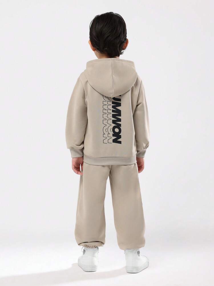 Hooded Sweatshirt With Matching Sweatpants Set