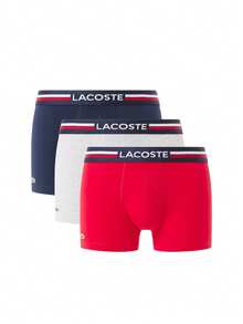 Lacoste 3 Pack Men's Boxers - Red and White - View 1