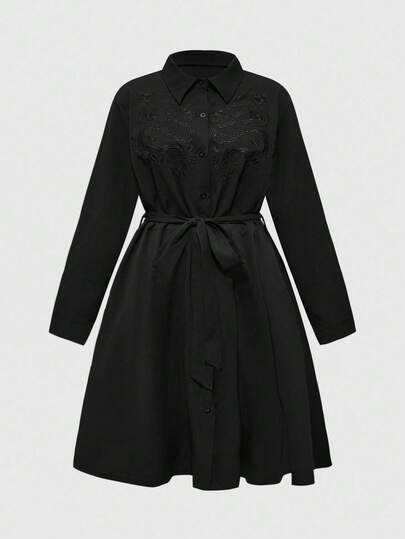 Goth Abito lungo a maniche lunghe da donna taglie forti in stile gotico, con stampa di pelle di serpente, ricami floreali e celesti, adatto per l'autunno