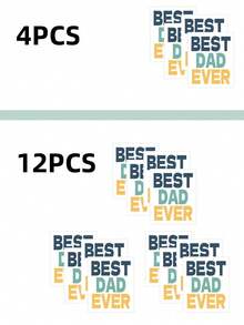 4Pcs/12Pcs/ Funny Birthday Wine Bottle Label For Him Elder, Rude Birthday Wine Stickers For Dad And Grandpa, Wine Bottle Stickers For Party Decoration - Multicolor - View 6