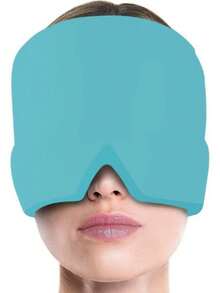 SHEIN 1 件装冷却凝胶冰袋头帽，冷/热疗法缓解头痛，舒缓偏头痛，冷敷睡眠面罩，凝胶冰帽用于头部和眼睛的物理冷却，减轻头痛和肿胀 - 黑色 - 查看 7