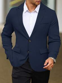 Manfinity Mode 男士长袖翻领商务旅行休闲西装外套