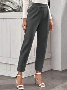 RosyDaze Plain Multicolor Tapered Cropped Women Pants For Everyday Casual Wear Business Casual Woman Pants Grey Pants Women Office Pants Elegant Pants For Women Ankle Pants - Multicolor - View 4